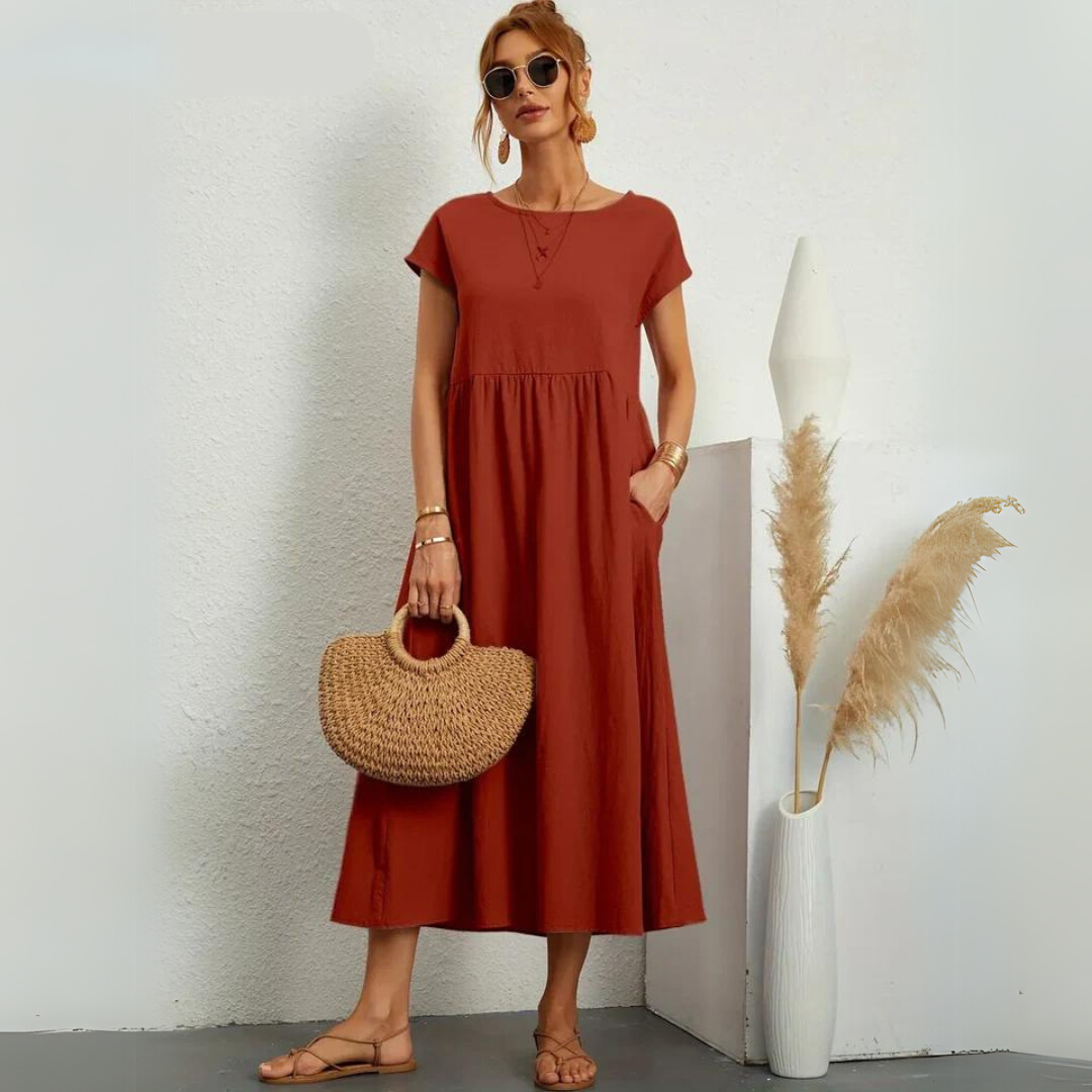 Portman™ | Pure Cotton Casual Midi Dress