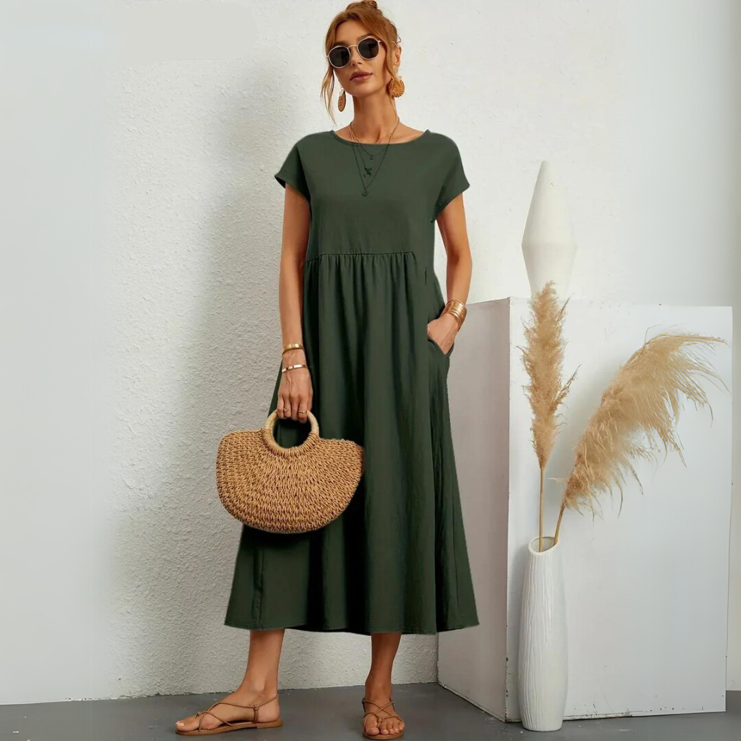 Portman™ | Pure Cotton Casual Midi Dress