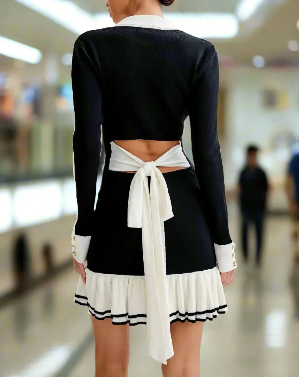 Portman™ | Ruffled Knit Mini Dress