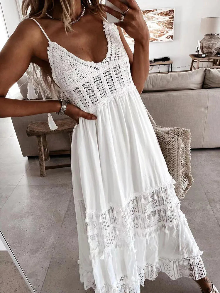 Portman™ | Casual Lace Sleeveless Maxi Dress
