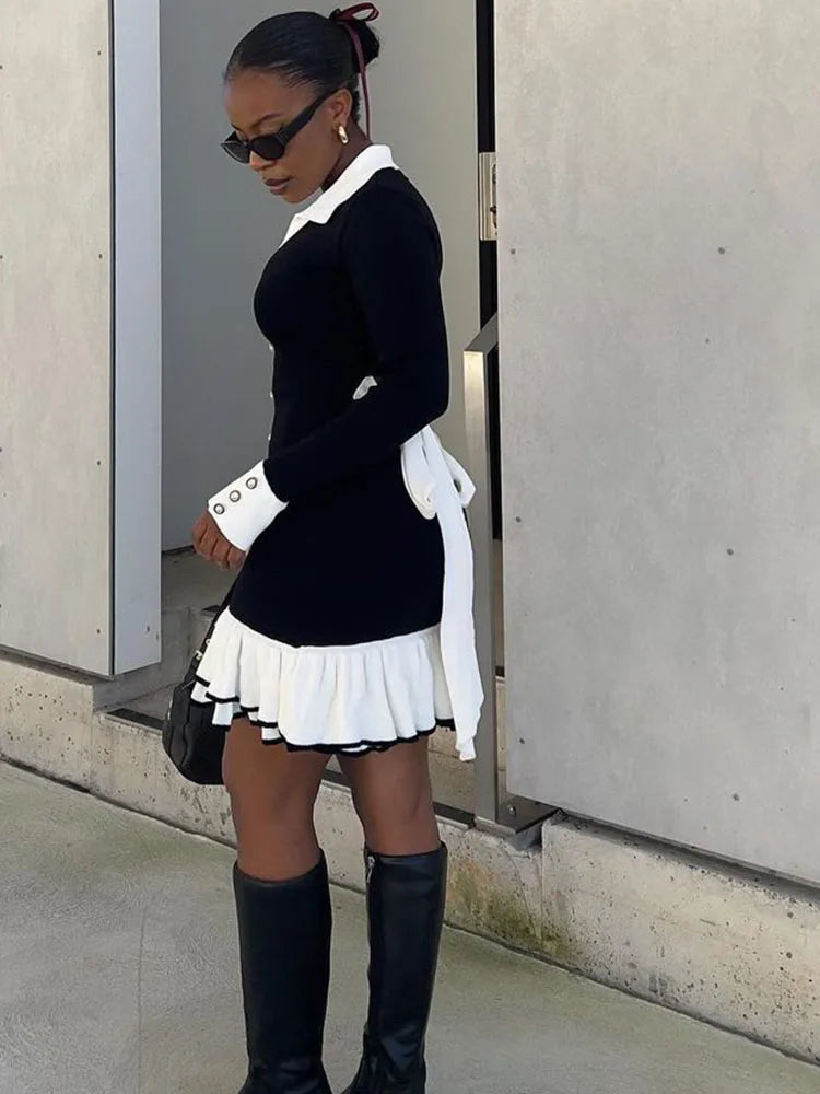 Portman™ | Ruffled Knit Mini Dress