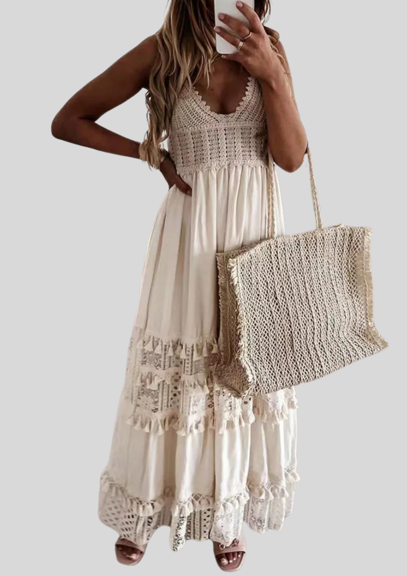 Portman™ | Casual Lace Sleeveless Maxi Dress