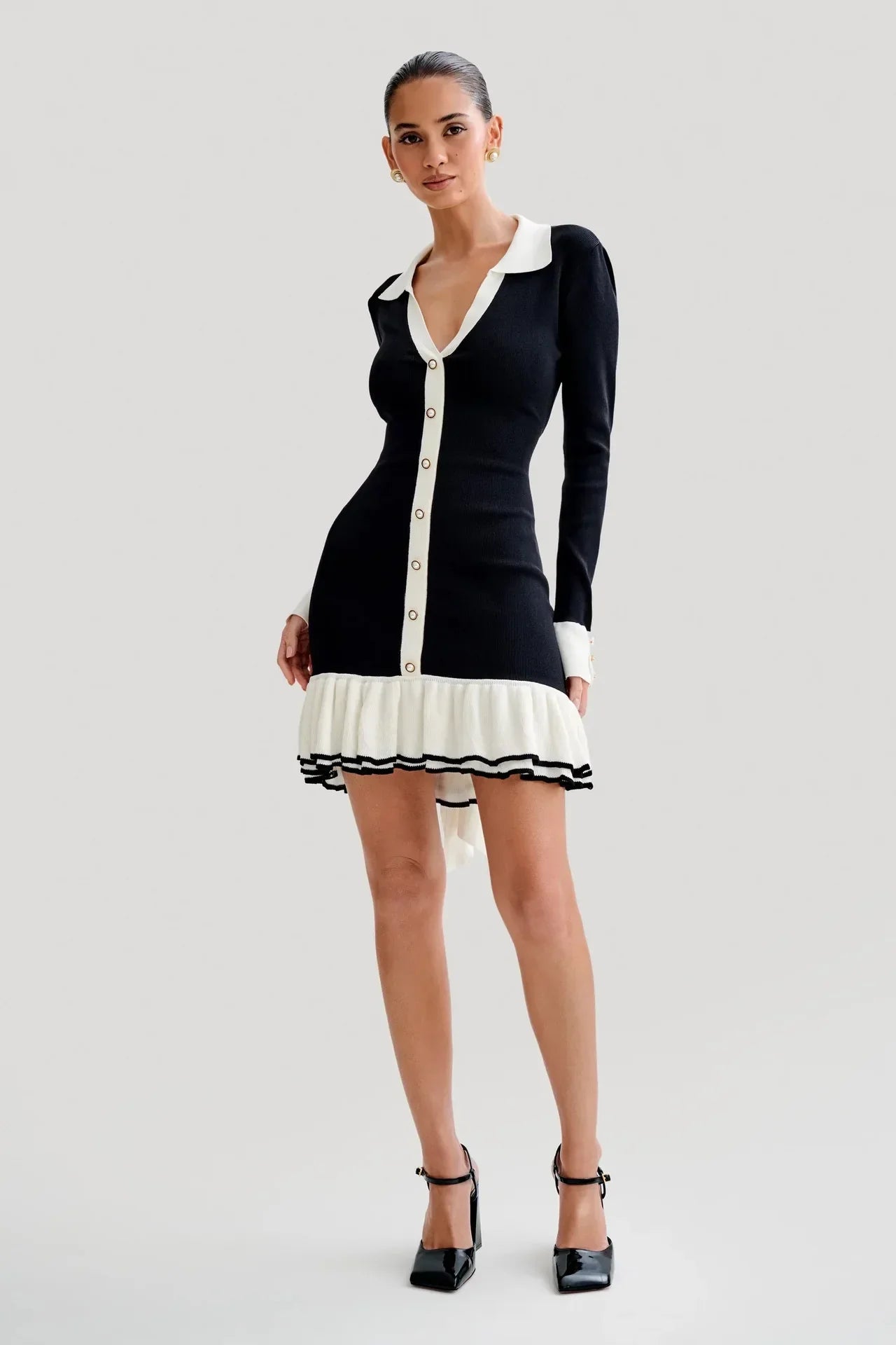 Portman™ | Ruffled Knit Mini Dress