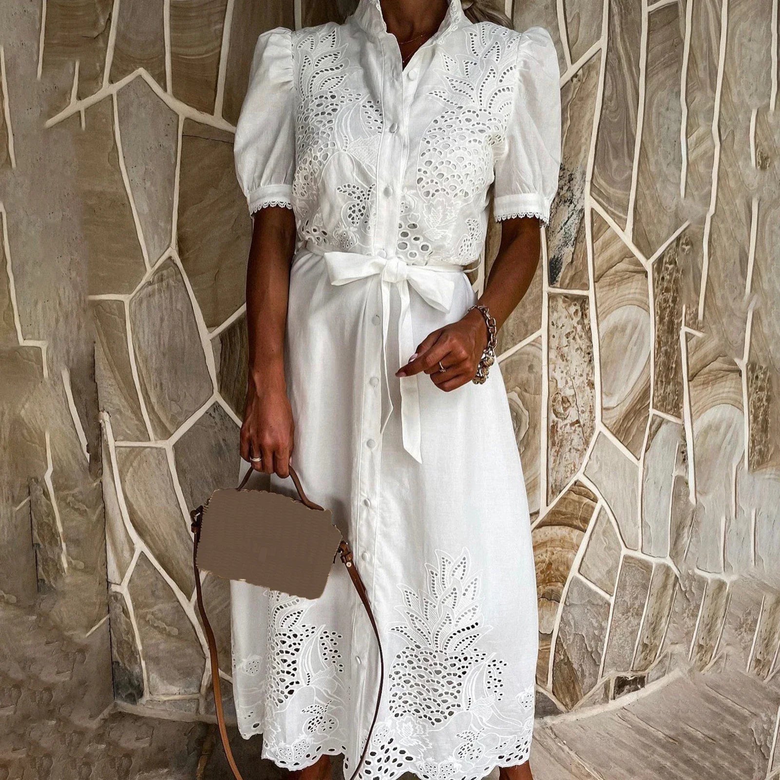 Portman™ | Classic Semi Turtleneck Maxi Dress