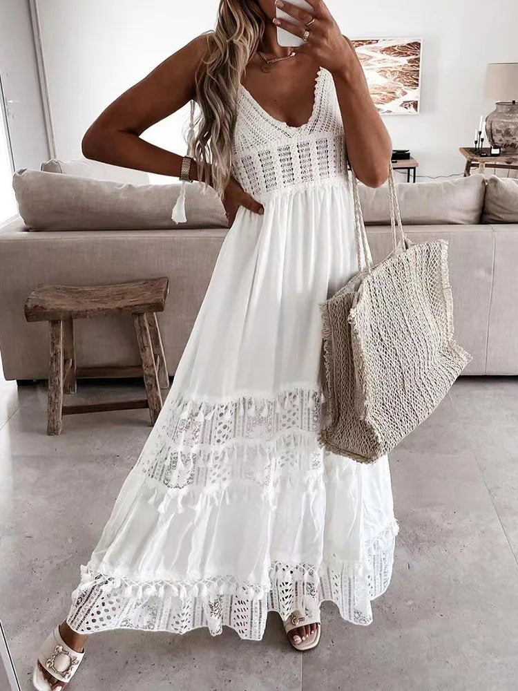 Portman™ | Casual Lace Sleeveless Maxi Dress