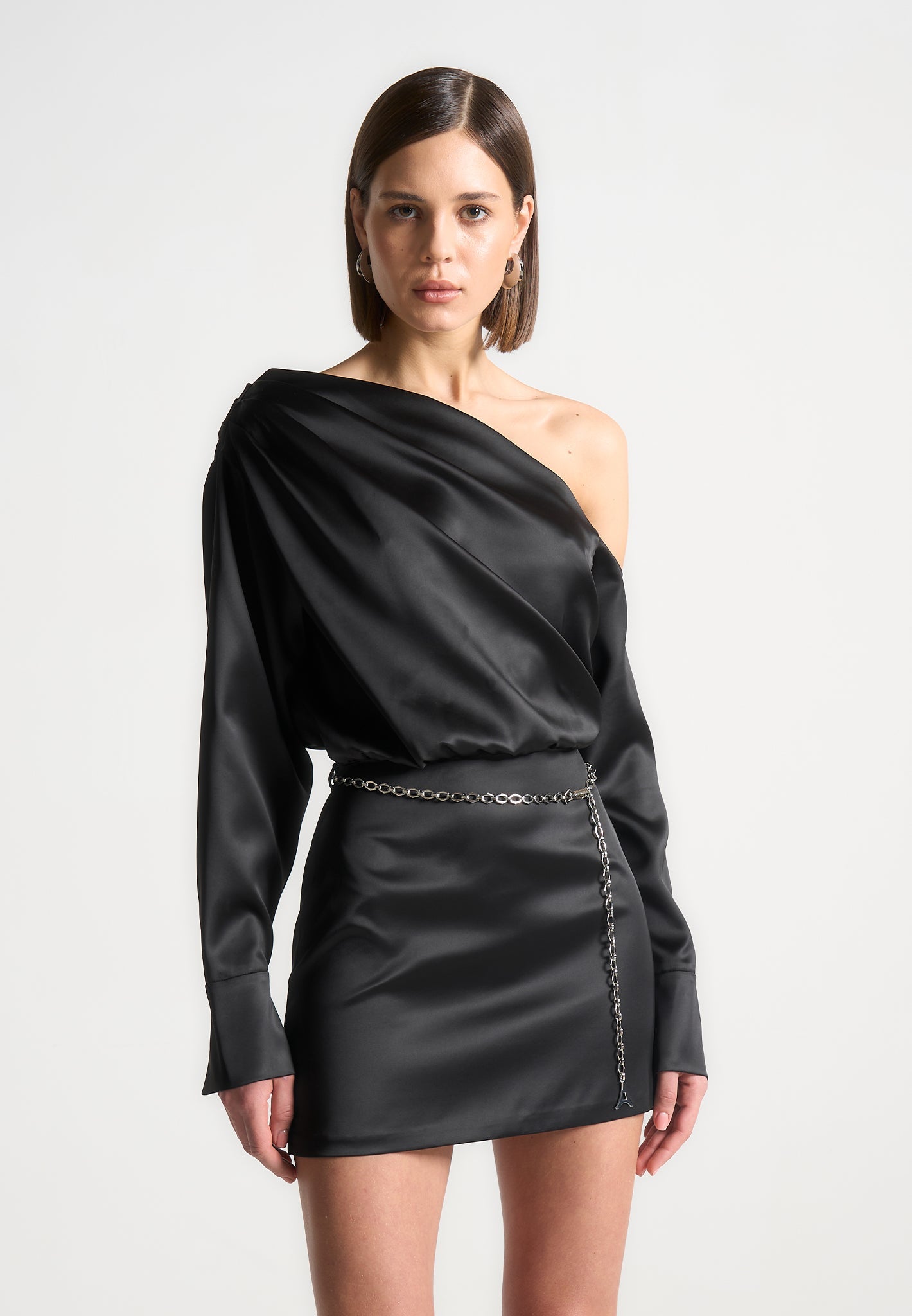Portman™ | Draped Satin Dress