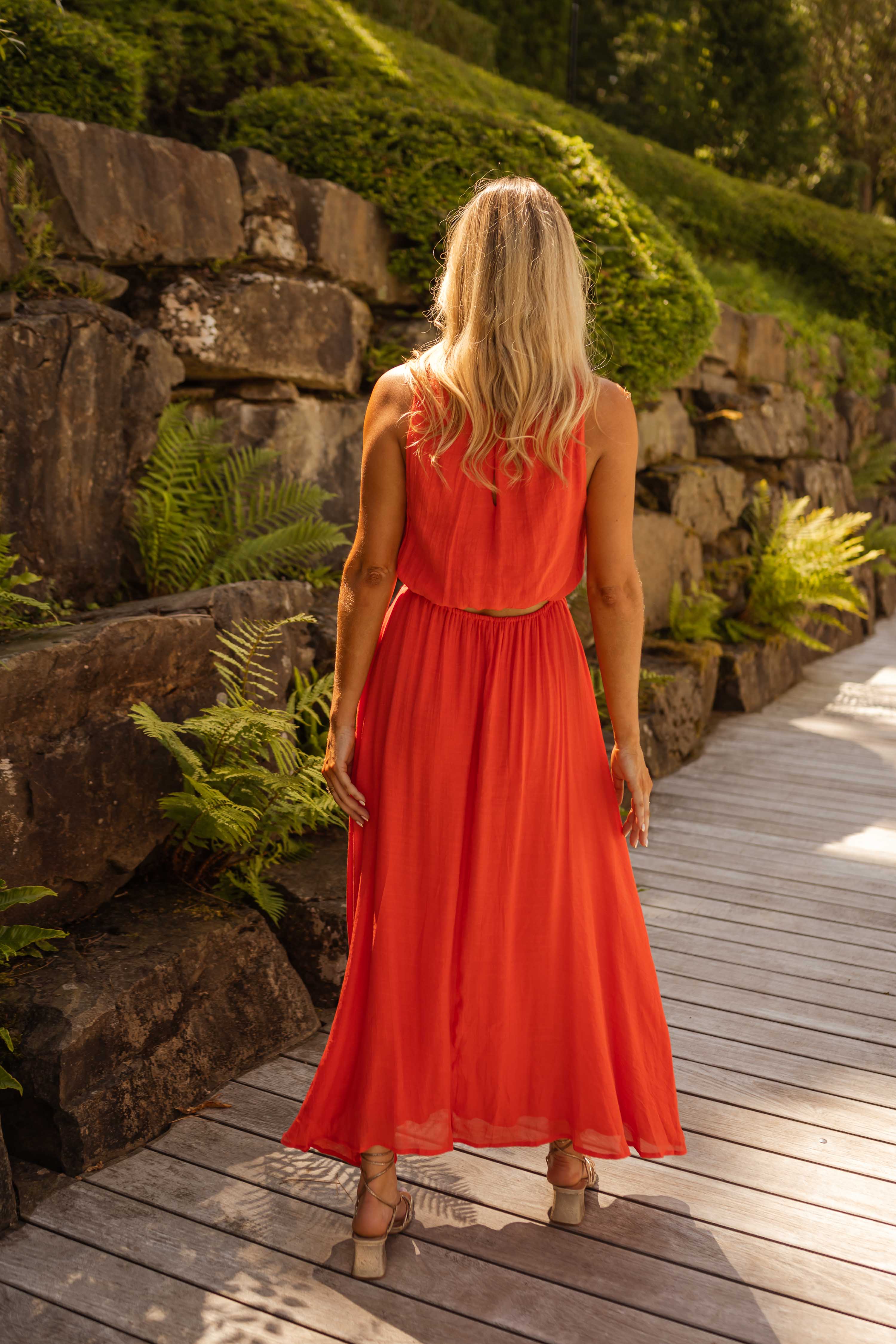 "Portman™ | The Summer Dress in Vibrant Orange"
